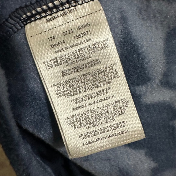 Columbia Kids Fleece Jacket Full Zip Blue Camo Mountains Size XL 18-20 Zip Up - Picture 7 of 7